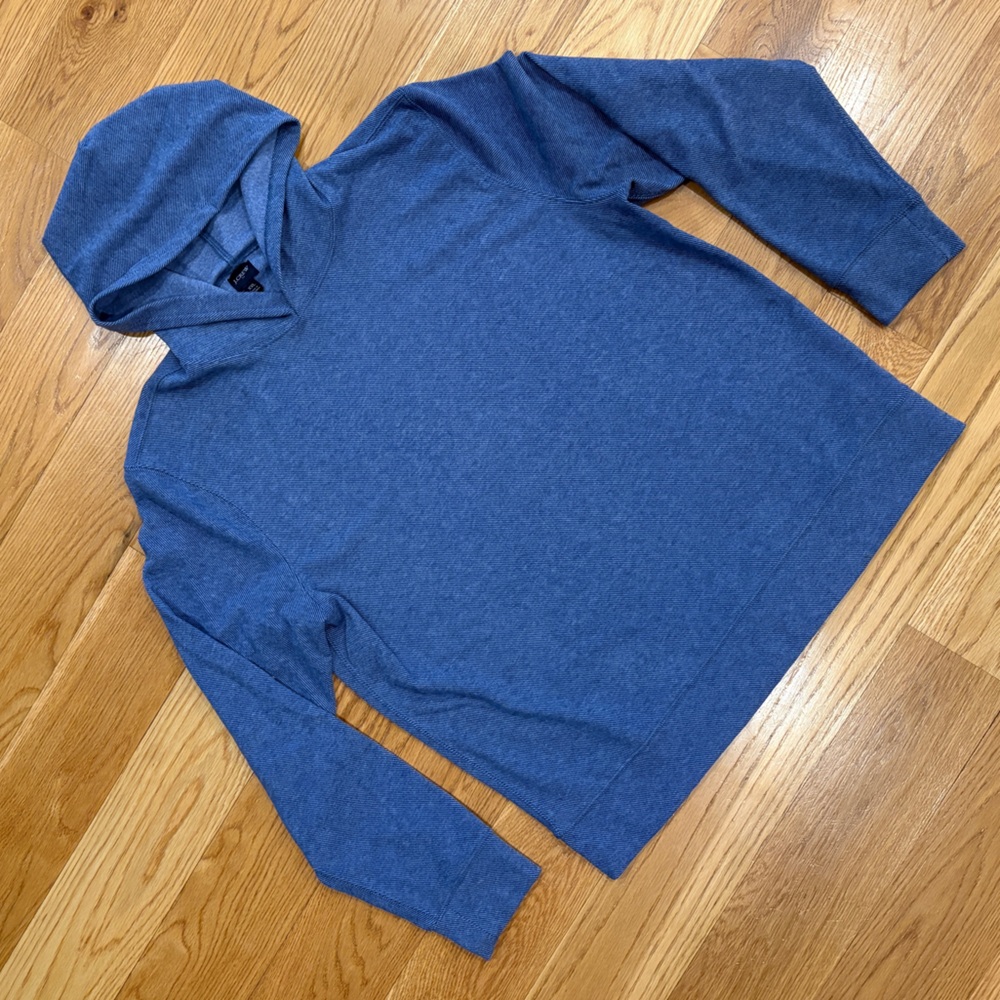 J.Crew Double-knit Hoodie, Blue Grey, Heather